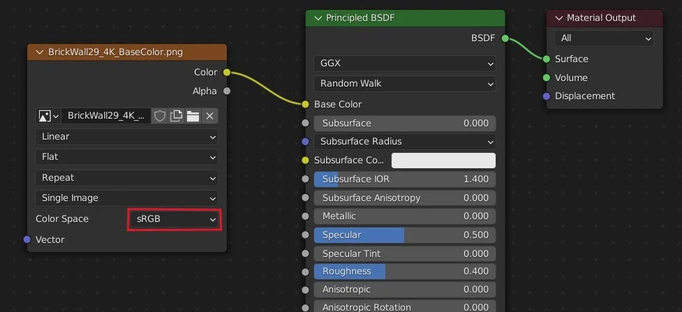 ajout de la base color map dans Blender