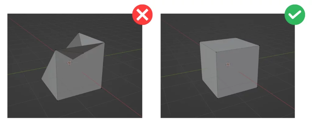 solution pour l'erreur "Intersect Face"