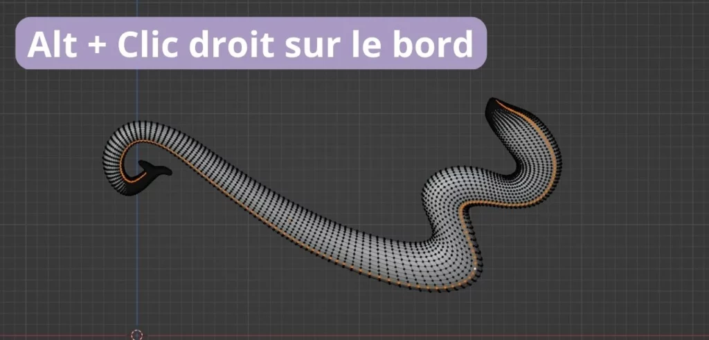 raccourci de sélection des bords adjacents dans Blender