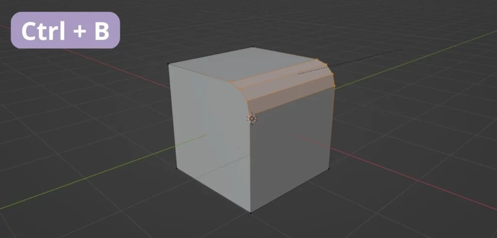 raccourci biseau dans Blender