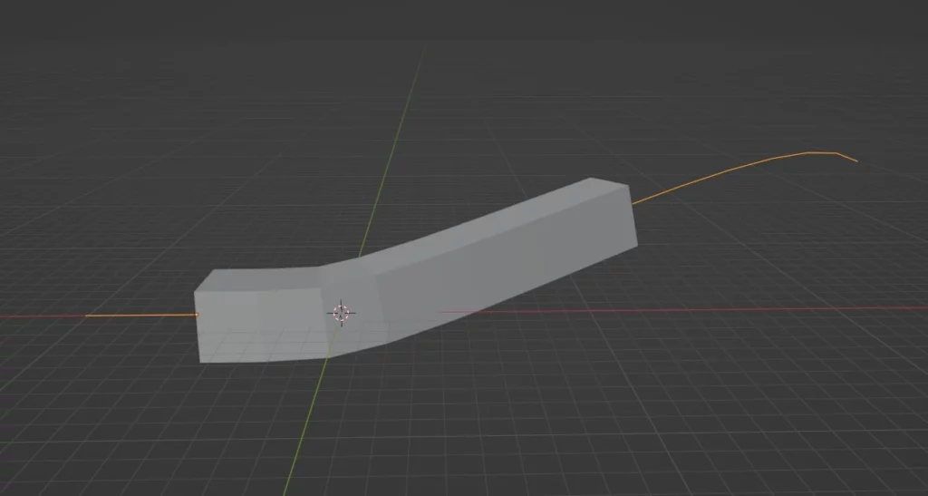 extrusion le long d'un chemin dans Blender