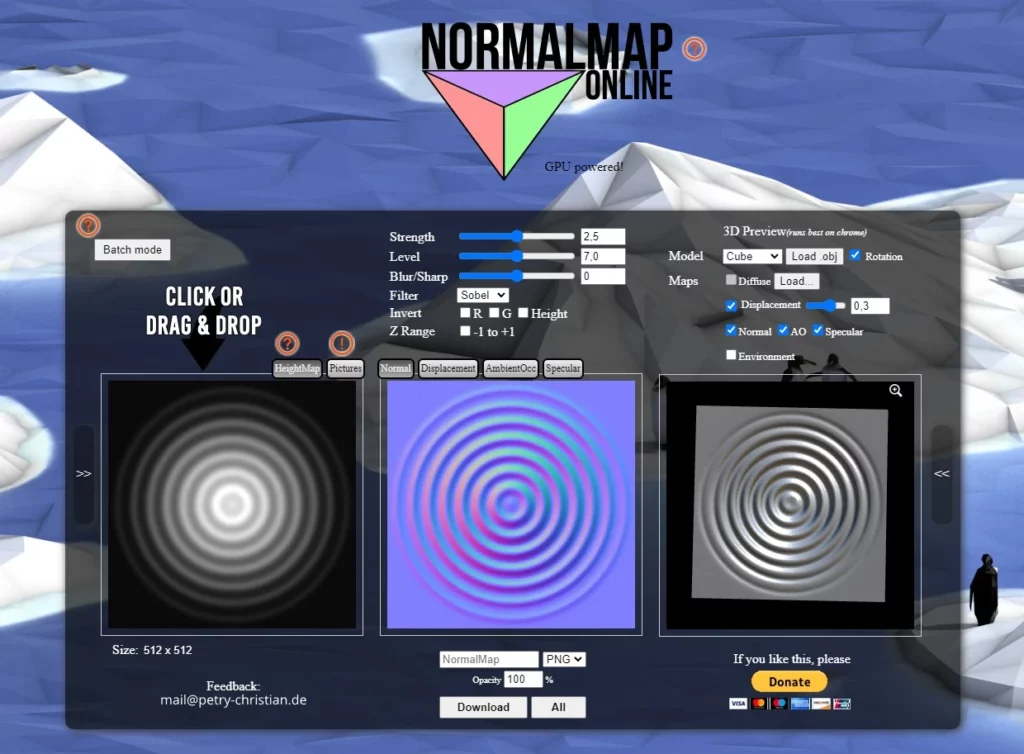 site web de conversion d'image en normal map
