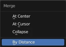 fusion par distance (merge by distance) dans Blender
