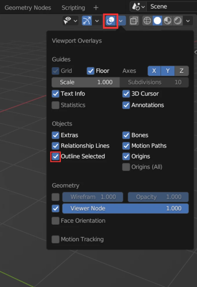 Viewport Overlays Blender