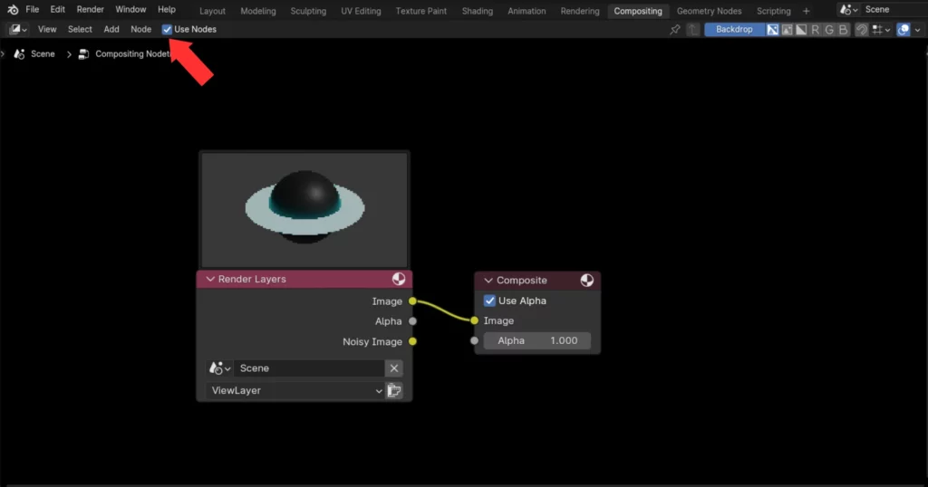 Activation des nodes dans le compositing