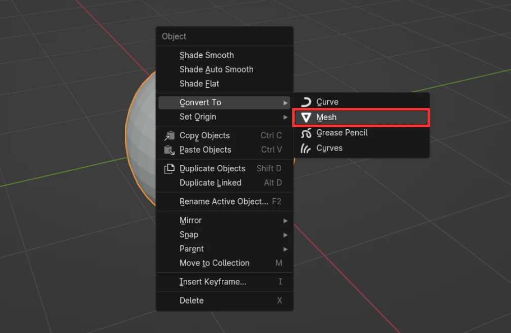 option "convert to mesh" dans Blender