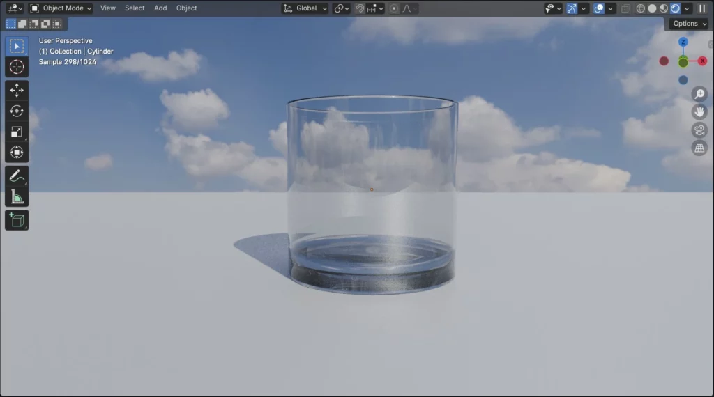 matériau de verre dans blender avec cycles