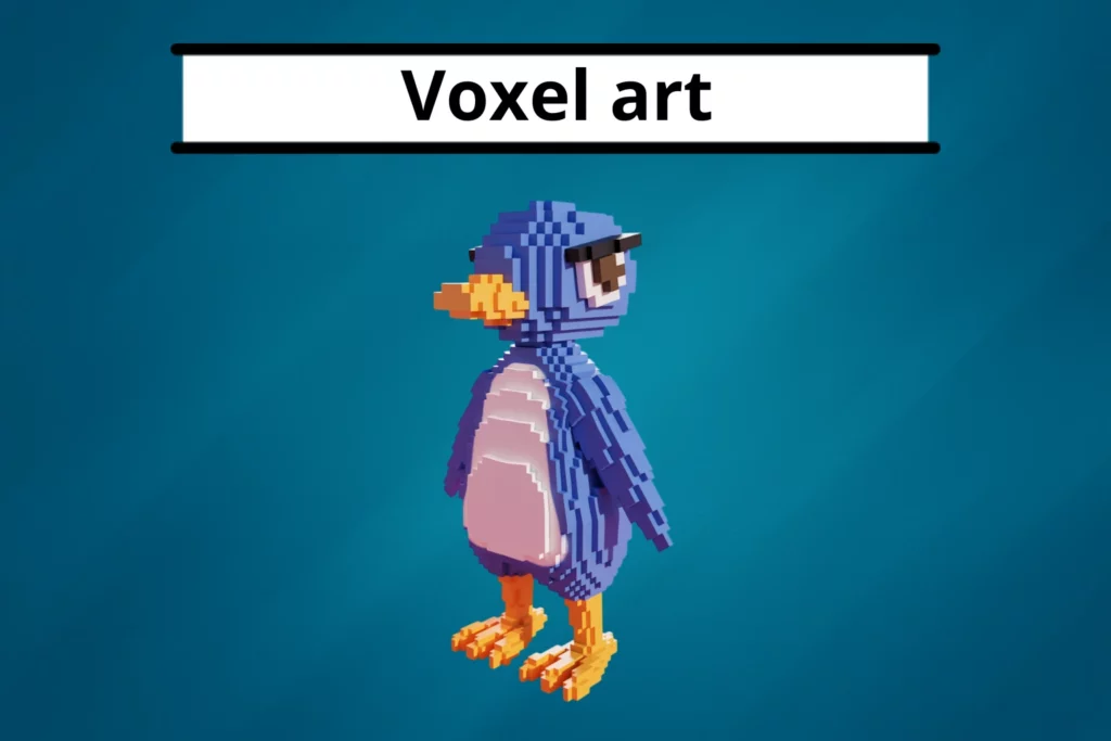 voxel art style