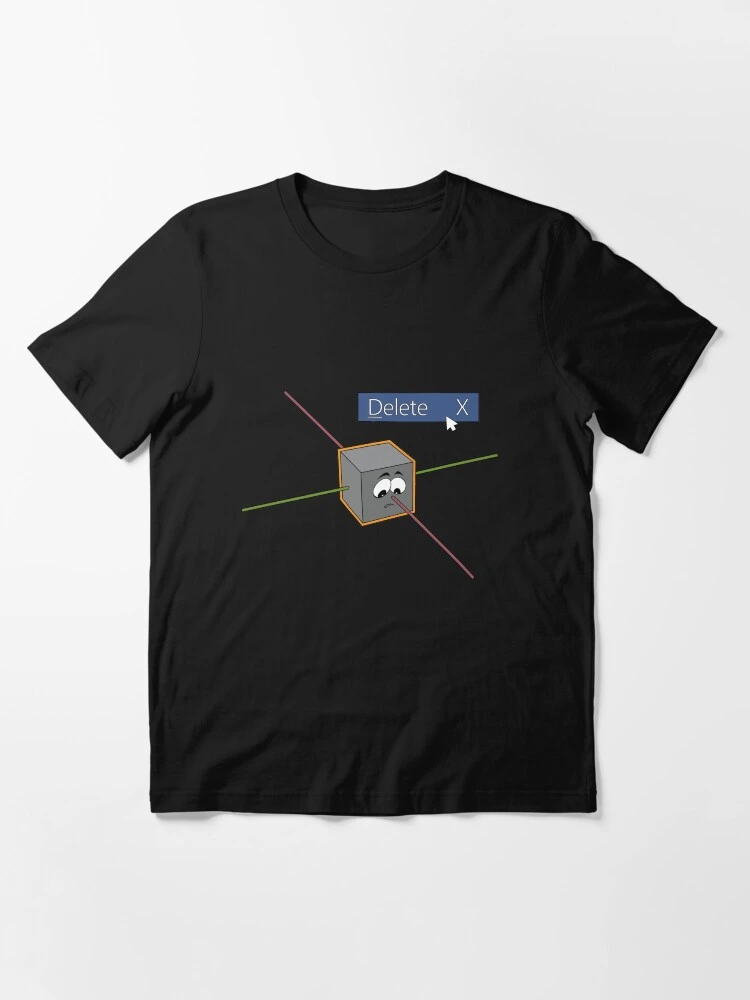 T-shirt illustrant le cube emblématique de Blender