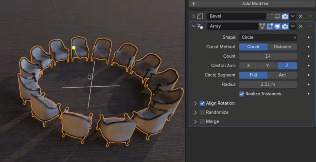 blender version 5.0 modifier array