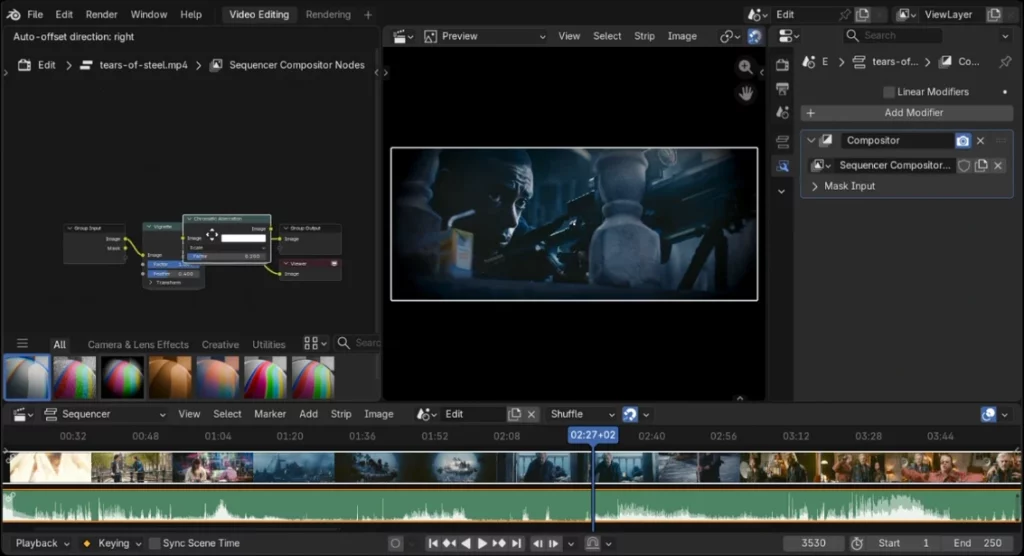 nouveau Compositor Modifier intégré dans Blender 5.0